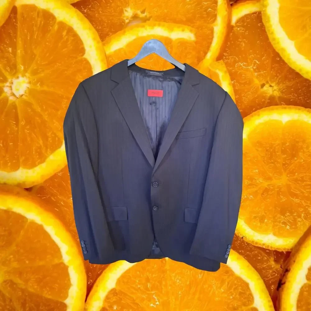 Hugo Boss Blue Pinstripe 2 Button Blazer Size 42S